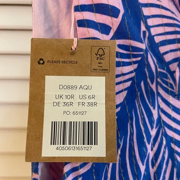 Boden Purple Palm-Print V-Neck Maxi Dress - Picture 3 of 8